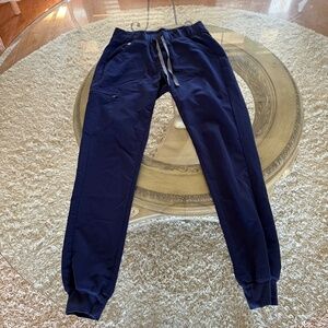 Figs Men's Cargo Scrub Pants Size S/T Navy Blue Medical Nursing